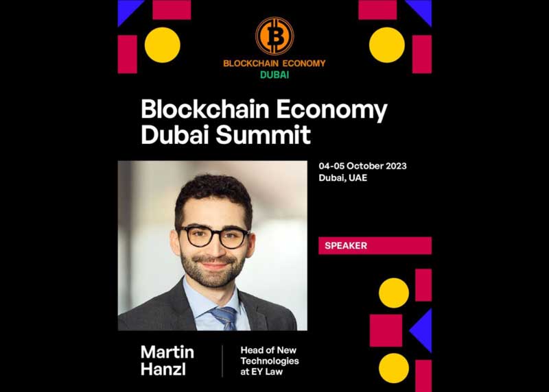 Meet #BESUMMIT Dubai 2023 Speaker Martin Hanzl , Head of New Technologies at EY LAW ⚡️ Blockchain Economy Summit is the world's largest blockchain conference network bringing together the key players of crypto industry and experts to redefine the future of finance. The 8th edition of the Blockchain Economy Summit will take place during two days in Dubai on October 4-5, 2023