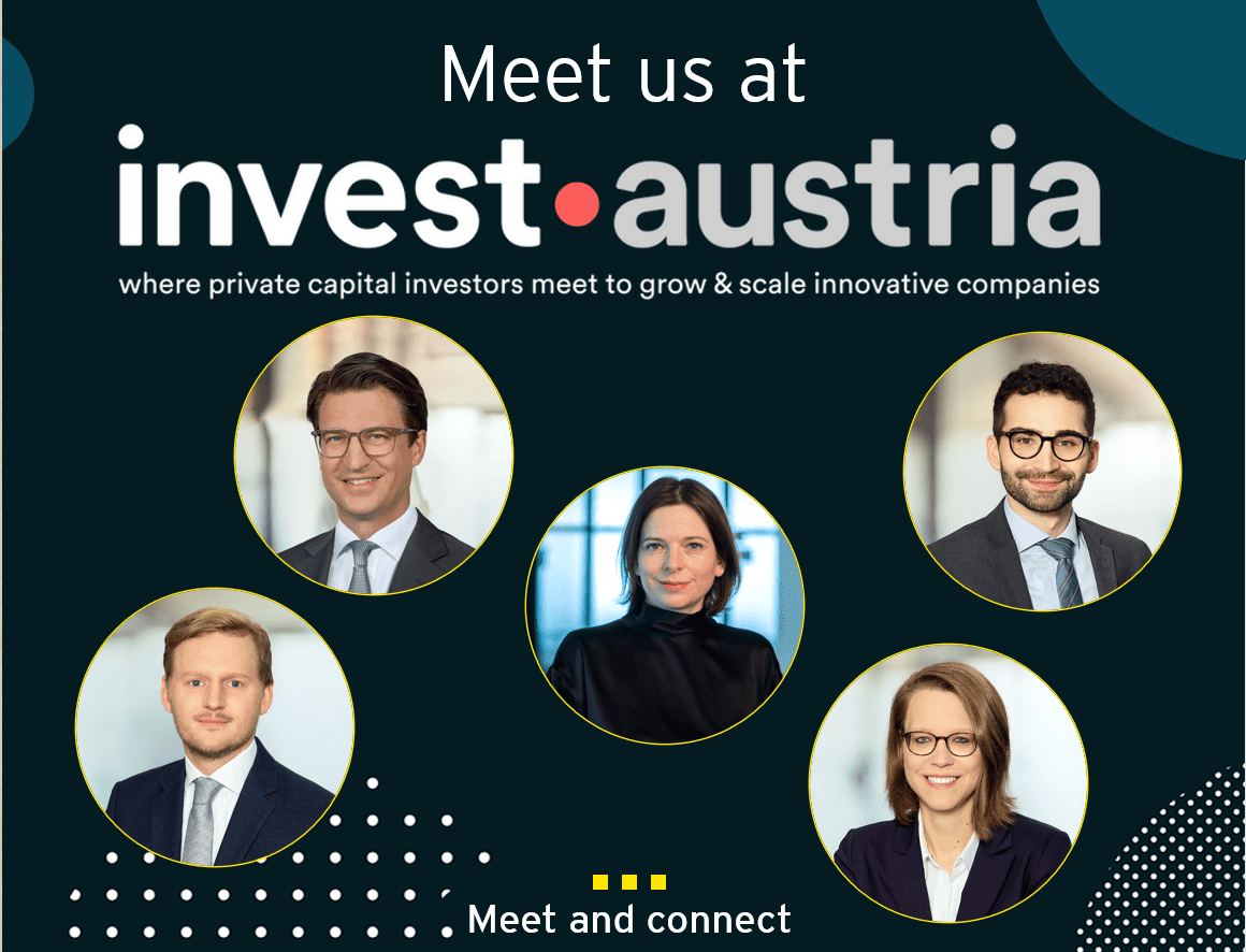 event invest austria conference 2023 - EY Law Legal experts Georg Perkowitsch, Martin Hanzl, Elisabeth Reiner, Lorenz Marek und Katharina Dabernig