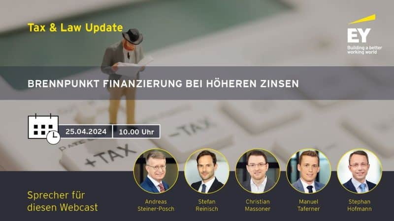 finanzierung Zinsen Webcast EY Law rechtsanwalt Stephan Hofmann