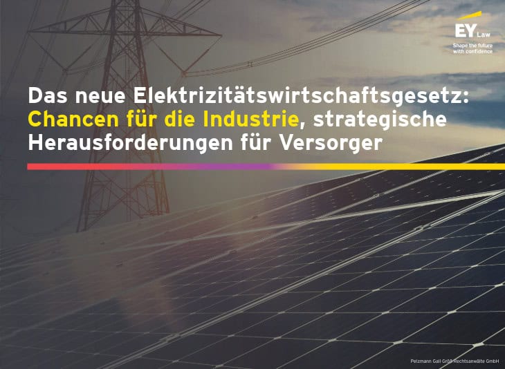 Das neue Elektrizitätswirtschaftsgesetz: Chancen für die Industrie, strategische Herausforderungen für Versorger